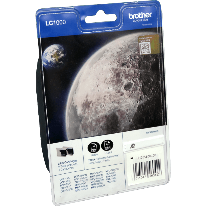 Brother LC-1000BK Druckerpatronen Doppelpack