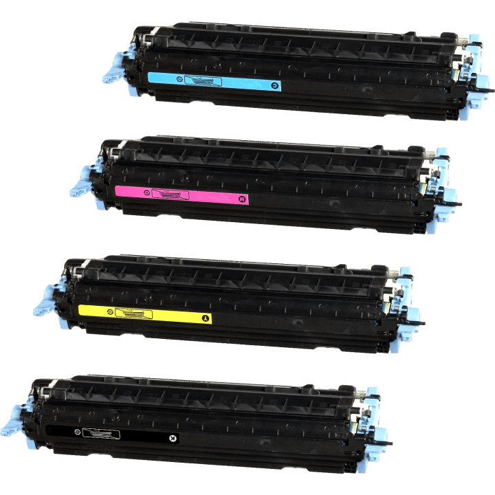 4 Kompatible Toner ersetzt HP Q6000A-03A 124A Multipack KCMY - Schwarz
