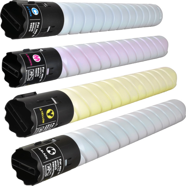 4 Kompatible Toner ersetzt Olivetti B1166-69 Multipack KCMY - Gelb
