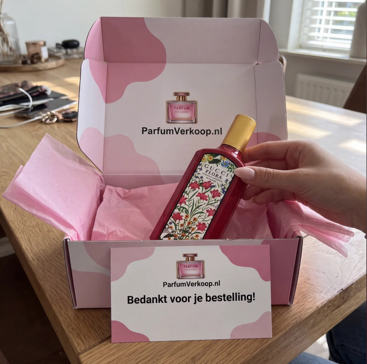 Gucci Flora bestelling en ParfumVerkoop.nl verpakking van Esra uit Arnhem